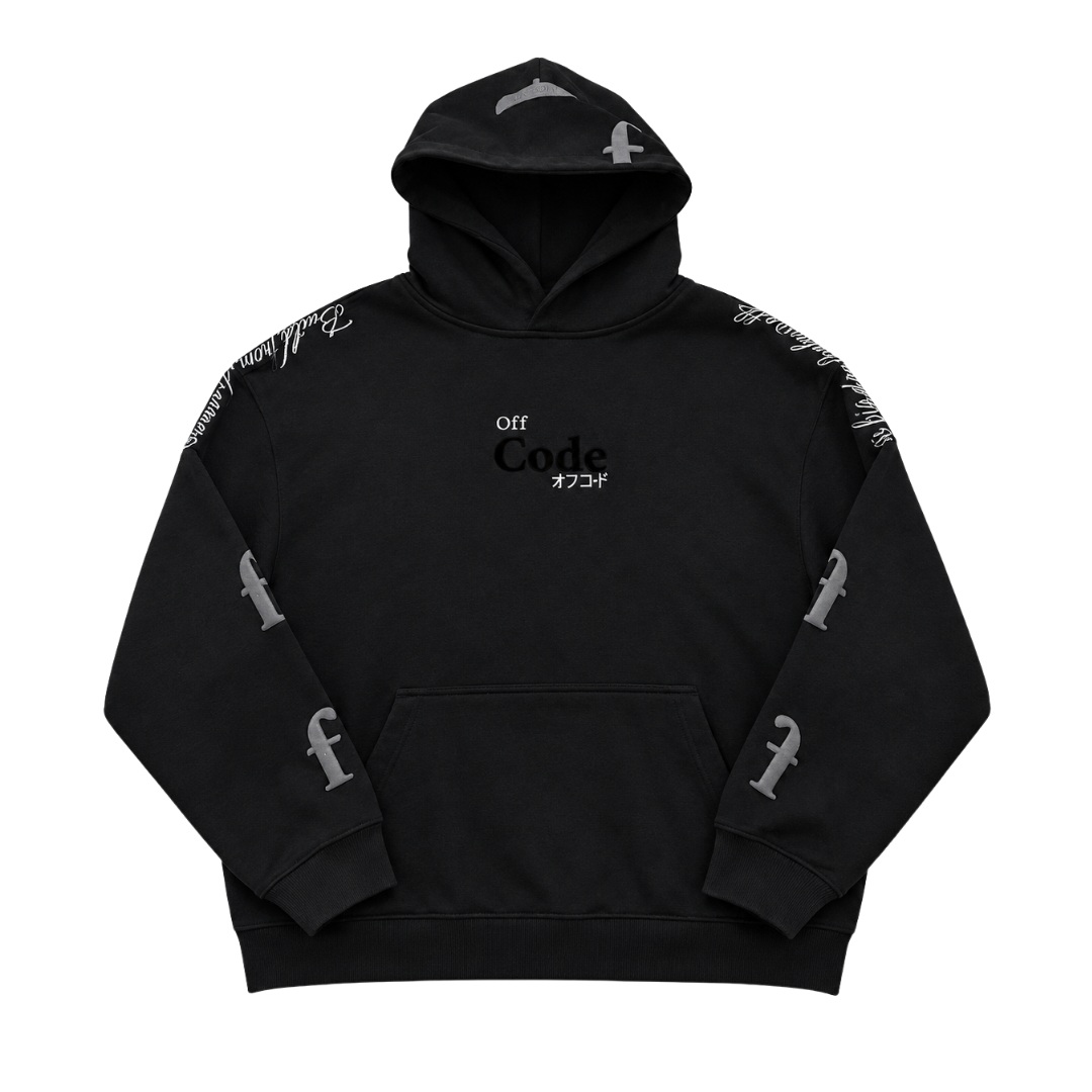 Frente de la sudadera LA AFRO × OFFCODE